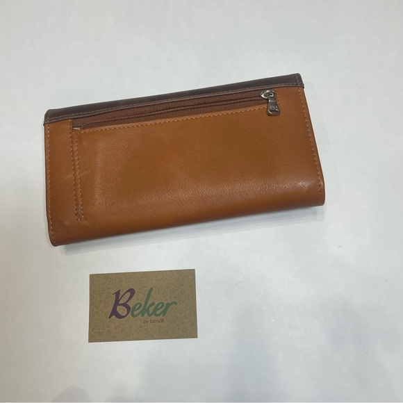 Rare Beker by Bersall women’s wallet. cloth insert front. Used. See pictures - Picture 5 of 10